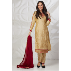 Gold Red Kurti Party Wear Indian SalwarSuit