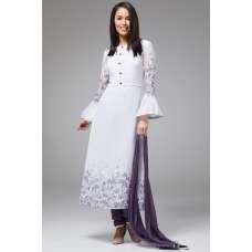 White & Purple Pakistani Designer Readymade Salwar Suit White & Purple Pakistani Designer Readymade Salwar Suit