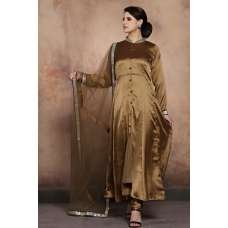 GOLD SLIT STYLE PAKISTANI WEDDING STYLE READY MADE SALWAR SUIT 