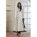 WHITE AND BLACK FLARED STYLE READY MADE INDIAN DRESS