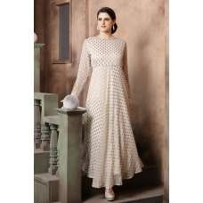 White Designer Maxi Dress Anarkali Suit