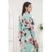SEA BLUE JACKET STYLE FLORAL PRINTED SUIT