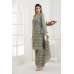 GREY EMBROIDERED DESIGNER SHARARA DRESS