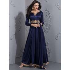 NAVY BLUE STUNNING EMBELLISHED EVENING MAXI GOWN(READY MADE) NAVY BLUE STUNNING EMBELLISHED EVENING MAXI GOWN(READY MADE)