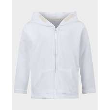 Unisex White Fleece Children Jacket