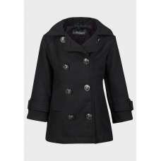 Girls Wool Coat Black Winter Coat