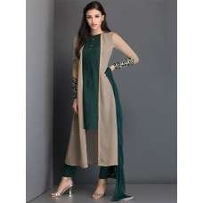 Green Jacket Dress Anarkali Suit