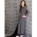  Side Slit Dress Polka Black Grey Readymade Ladies Suit