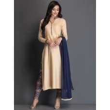 Beige Dress Tribal Printed Designer Wear Readymade Suit