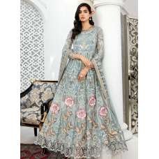 Pastel Light Green Pakistani Designer Party Wear Anarkali Gown Pastel Light Green Pakistani Designer Party Wear Anarkali Gown