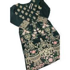 CHIVE GREEN HIGH QUALITY EMBROIDERED EVENING WEAR SALWAR SUIT CHIVE GREEN HIGH QUALITY EMBROIDERED EVENING WEAR SALWAR SUIT