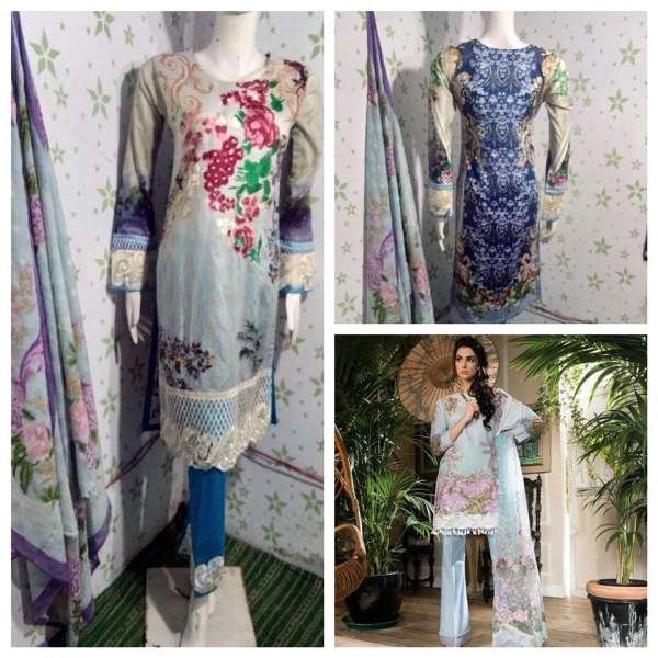 Denim Printed Lawn Dress Sobia N Pakistani Suit