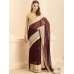 ZBROWN LOVELY OCCASION WEAR SAREE (READY MADE)