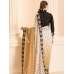 GOLD BEIGE OMBRE SAREE WITH STITCHED BLACK BLOUSE