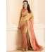 ZACS-28 PEACH BROCADE SAREE WITH MATCHING BLOUSE ZACS-28 PEACH BROCADE SAREE WITH MATCHING BLOUSE