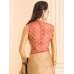 ZACS-28 PEACH BROCADE SAREE WITH MATCHING BLOUSE ZACS-28 PEACH BROCADE SAREE WITH MATCHING BLOUSE