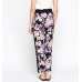 Contrast Insert Floral Summer Wear Trouser