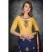 Classic Blue & Yellow Pakistani Designer Party Wear Lehenga