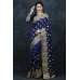 Splendid Royal Blue Indian Designer Evening Saree