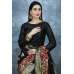 Black Brocade Banarasi Saree Indian Party Saree For UK Women Fashion