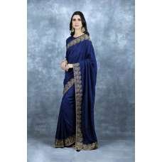 Navy Blue Designer Party Wear Saree Asian Ethnic Wedding Saree