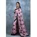 Rose Pink & Black Ethnic Saree Indian Wedding Party Sari
