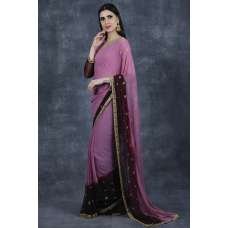 Purple Saree Pakistani Designer Party Readymade Saree