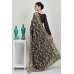 Dark Grey Embroidered Fancy Pakistani Designer Saree