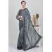 Dark Grey & Black Sequin Embroidered Party Saree