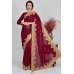 Maroon Indian Wedding Party Saree