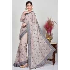 Mauve Indian Designer Embroidered Saree