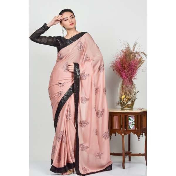Rose Pink Indian Ethnic Saree