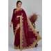 Maroon Indian Wedding Party Saree