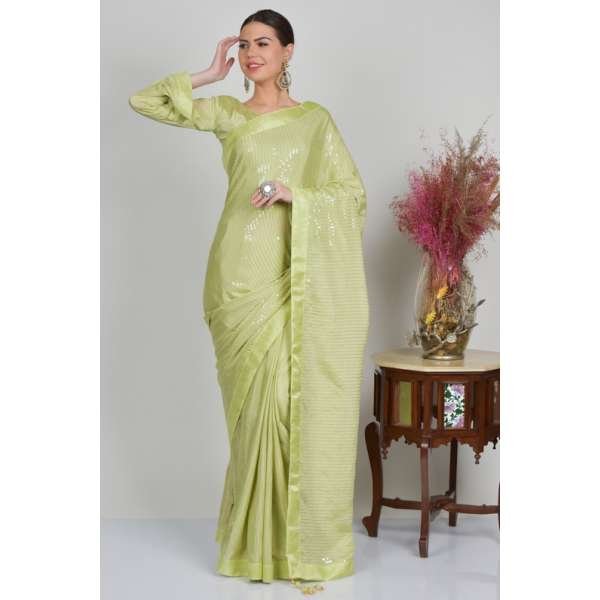Mint Designer Party Wear Saree