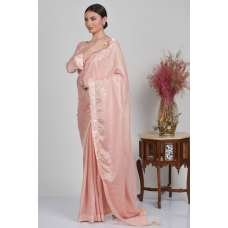 Peach Indian Designer Party Wear Saree