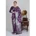 Purple & Grey Indian Brocade Style Readymade Saree