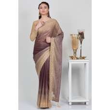 Mauve Two Tone Georgette Party Saree