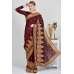 Maroon Embroidered Bollywood Style Readymade Saree