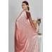 Rose Pink Satin Shaded Indian Saree