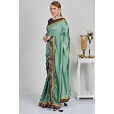 Mint & Navy Blue Ethnic Traditional Saree