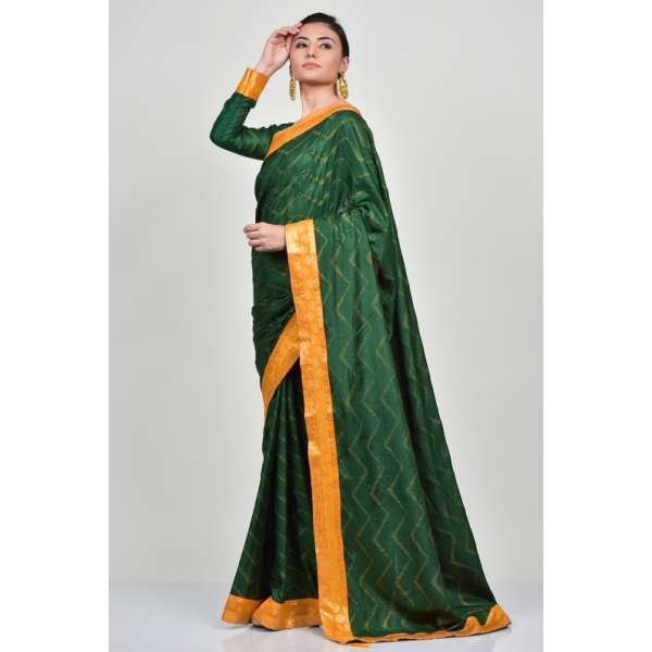 Green & Yellow Indian Mehndi Mayoun Saree