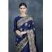 Navy Blue Indian Designer Party Wear Saree