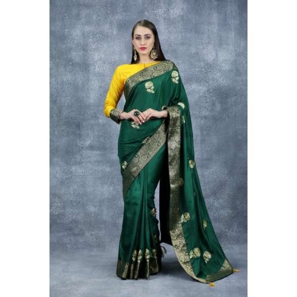 Green & Yellow Indian Ethnic Wedding Saree