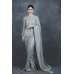Light Grey Heavy Embroidered Work Designer Saree