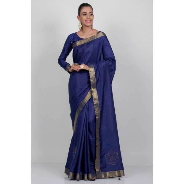 Royal Blue Casual Indian Saree