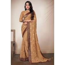 Dark Gold Indian Cocktail Saree