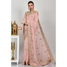 Dusty Pink Appealing Designer Saree