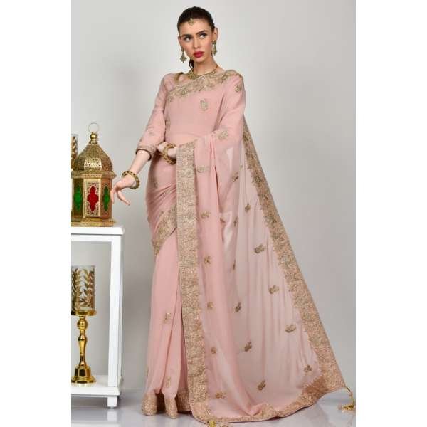 Dusty Pink Appealing Designer Saree