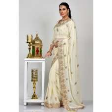 Ivory Indian Ethnic Wear Saree
