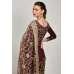 Dark Maroon Embroidered Bridal Saree